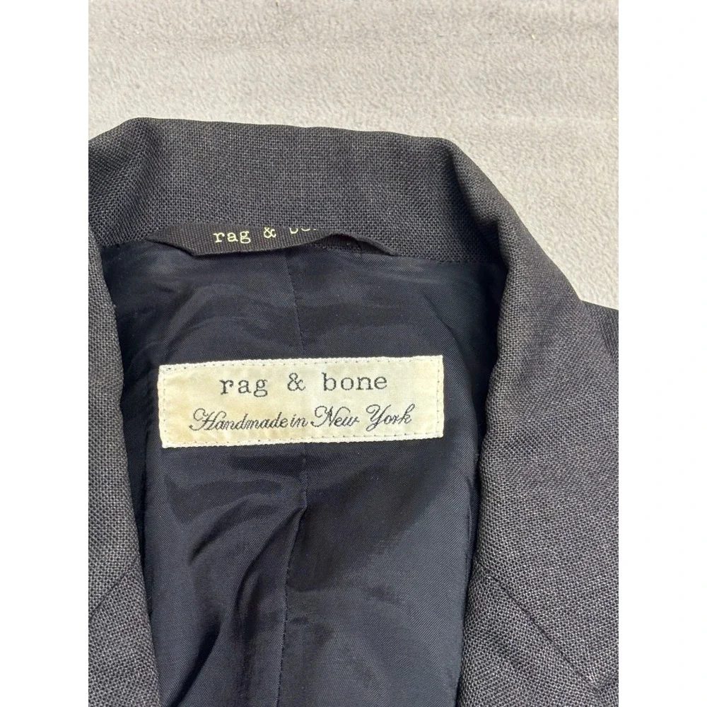 Rag & Bone Mens Blazer Sport Coat Charcoal Grey Handmade USA Size 40